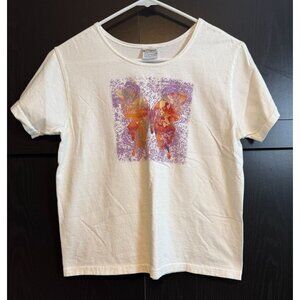 Crazy Shirts Hawaii Women's Cotton Short Sleeve Butterfly Shirt Small Casual